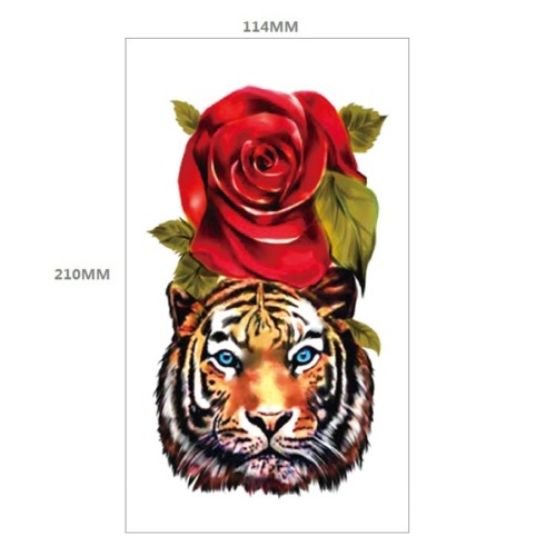 Two pc flower tiger tattoo stickers 114*210mm