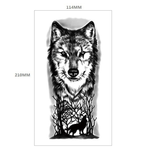 Two pc wolf tattoo stickers 114*210mm