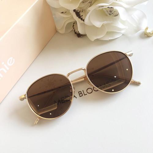 One pc stylish personality  round frame outdoor polarized sunglasses