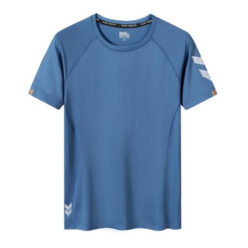 Sports plus size slight stretch quick dry t-shirt size run small (size:6xl-9xl)