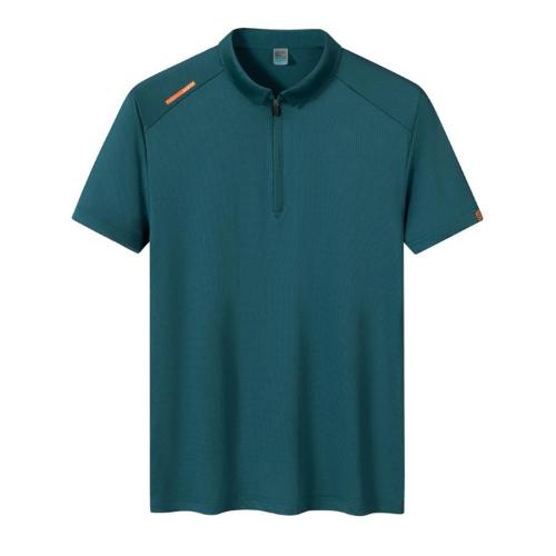 Sports plus size stretch breathable quick-dry polo shirt size run small (size:6xl-9xl)