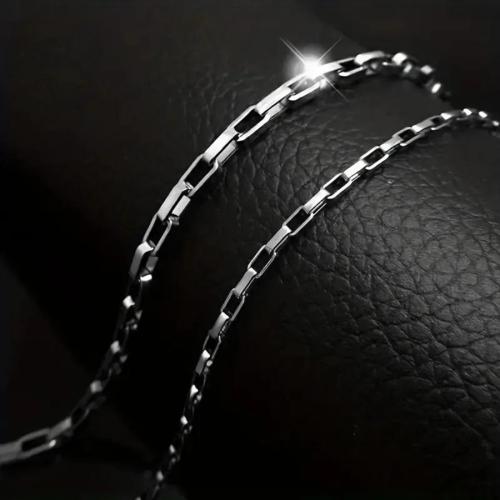 One pc stylish new titanium steel simple necklace(length:75cm)