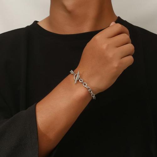 One pc stylish new simple titanium steel bracelet (length:21cm)