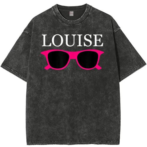 Cotton plus size non-stretch sunglasses print short-sleeved casual t-shirt