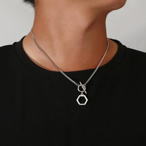 One pc stylish new thin chain titanium steel necklace (length:60cm)