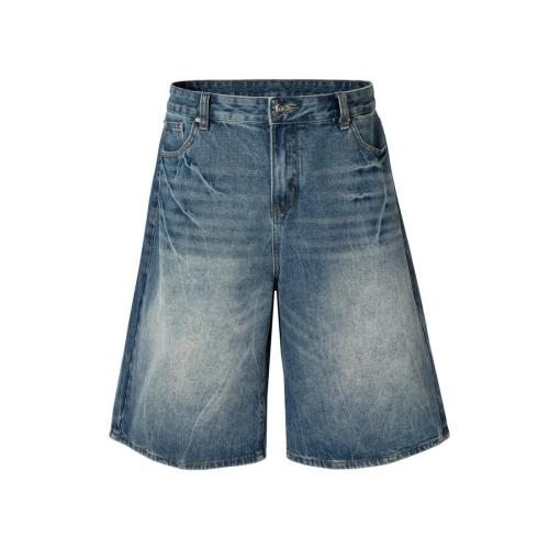 High street stylish plus size straight denim shorts