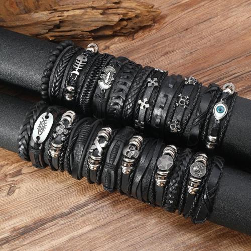 Twenty four pcs punk style new alloy accessories decor bracelets(mixed length)