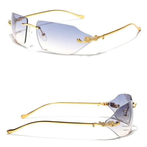 One pc new personality 5-color outdoor uv protection rimless sunglasses