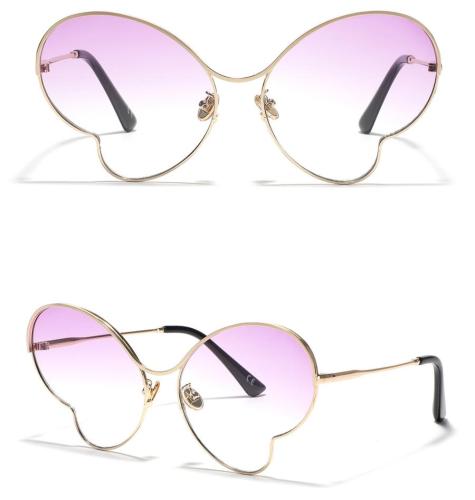 One pc new personality metal butterfly frame outdoor uv protection sunglasses