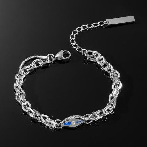 One pc hip hop new all-match titanium steel bracelets(length:20+6cm)