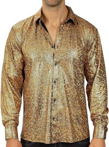 Stylish plus size non-stretch holographic breathable long-sleeved shirt