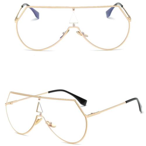 One pc new personality 3-colors metal one-piece lens outdoor sunglasses