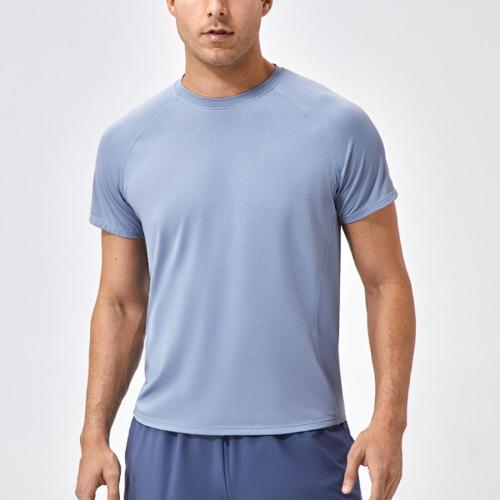 Sports plus size slight stretch solid color quick dry breathable fitness t-shirt