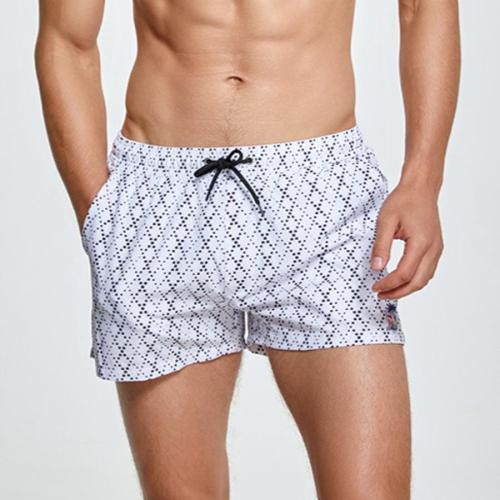 Casual plus size checked printing pocket beach shorts(size run small)