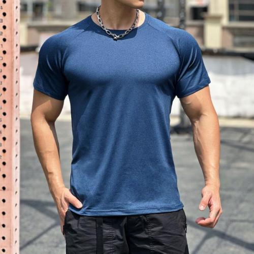 Sports plus size high stretch solid quick dry breathable t-shirt size run small