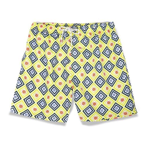 Casual plus size quick dry batch printing beach shorts#3 (with mesh lining)