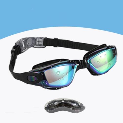 One pc boxed men colorful lenses anti-fog plating swimming goggles#1#