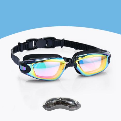 One pc boxed men colorful lenses anti-fog plating swimming goggles#2#