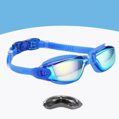 One pc boxed men colorful lenses anti-fog plating swimming goggles#3#