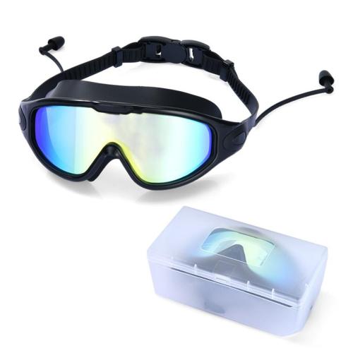 One pc boxed men earplugs large frame design swimming goggles