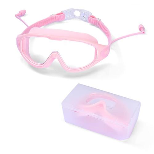 One pc boxed men earplugs large frame transparent lenses swimming goggles