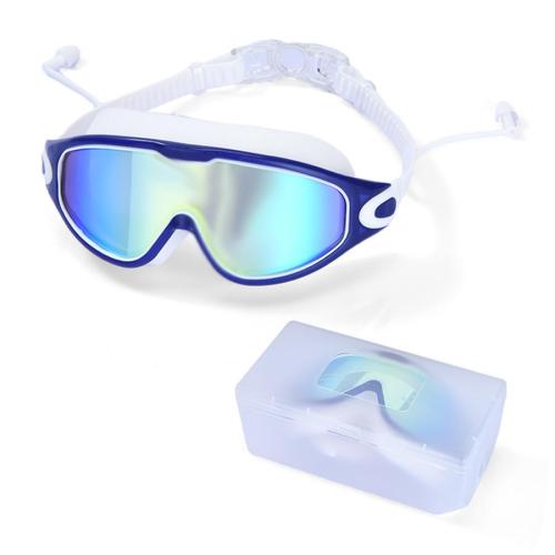 One pc boxed men earplugs large frame plating lenses cool swimming goggles