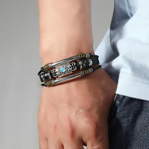 Stylish new multi-layer accessories alloy buckle bracelet (length:18cm)