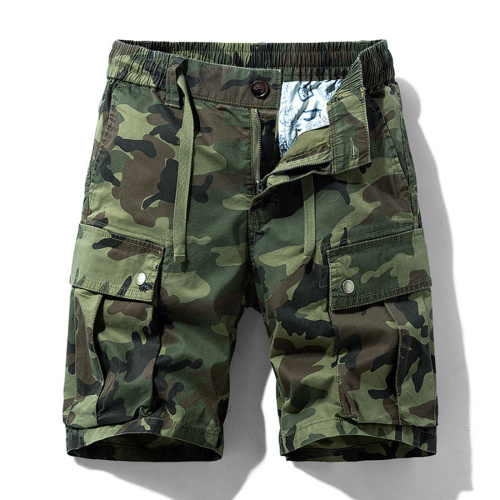 Casual non-stretch plus size camo print slim cargo shorts size run small