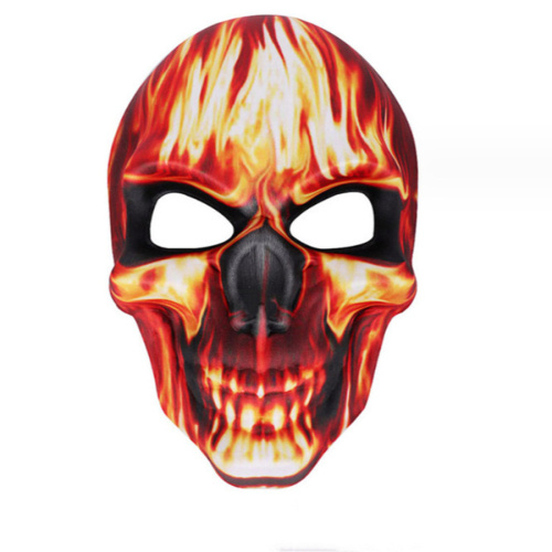 Three pcs men halloween dance party eva flame print cosplay skeleton mask