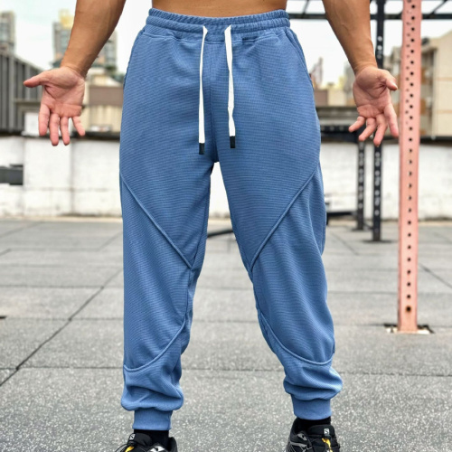 Stylish plus size non-stretch 4-colors solid color sweatpants size run small