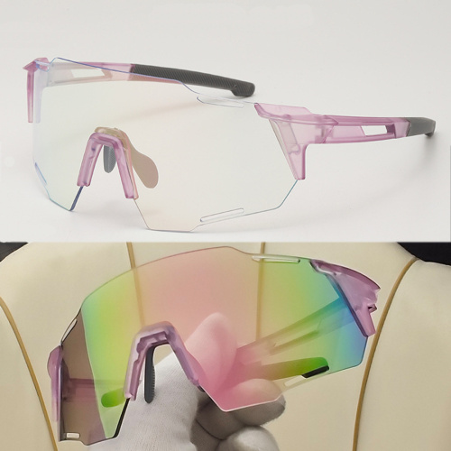 One pc 6-color stylish pc one-piece outdoor photochromic night-vision glasses